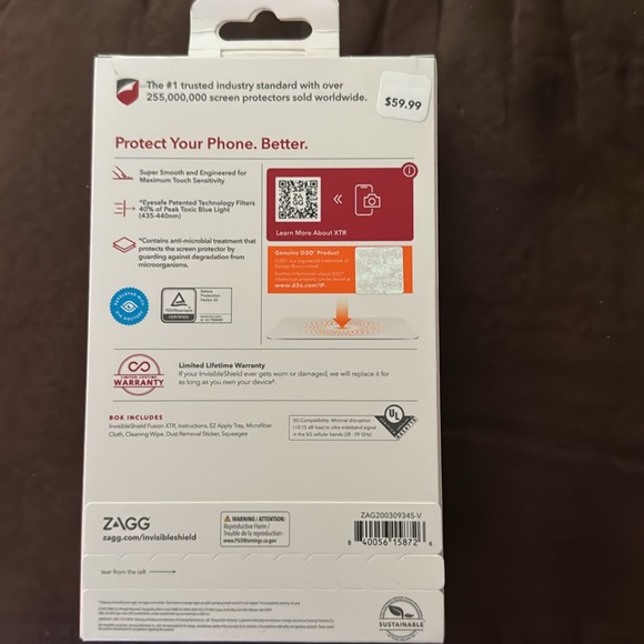 Zagg invisible shield screen protector for Samsung Galaxy S22 - Picture 2 of 2